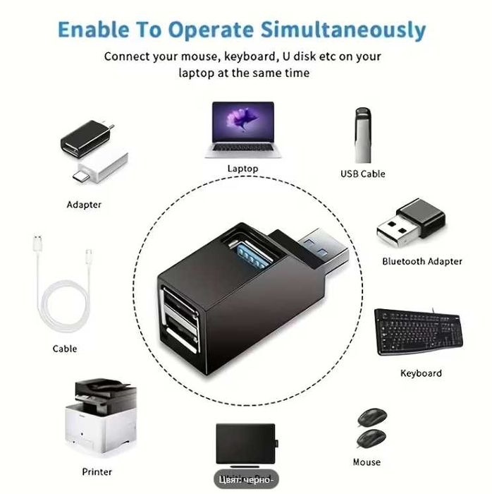 USB адаптер за различни устойства Нов