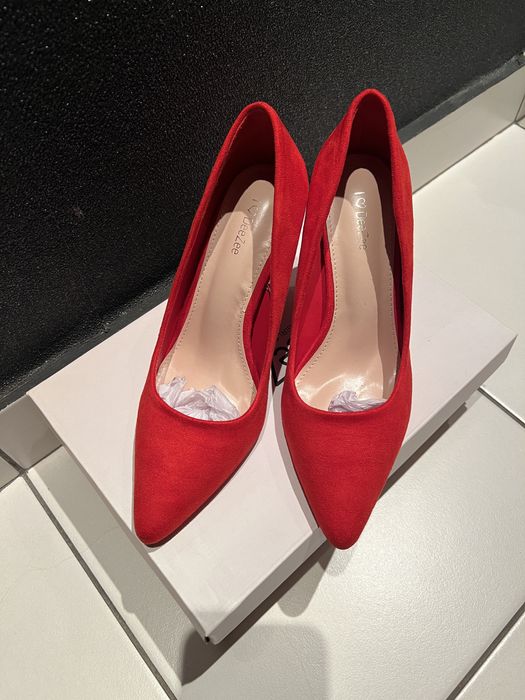 Pantofi stiletto dama rosii DeeZee 37