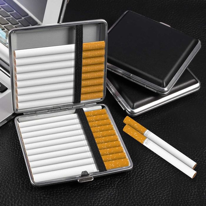 НОВА ЛУКСОЗНА ТАБАКЕРА. КОЖЕНИ ТАБАКЕРИ ЗА 100ММ, SLIM И 80ММ ЦИГАРИ.Tabakera Slim Cigarette Case Cigarette Box.Подарък за пушач Подарък за мъж и жена
