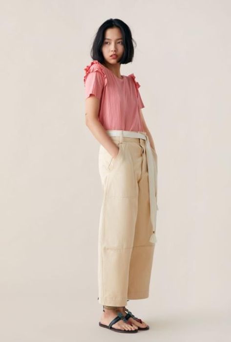 Tricou cu volanase Zara