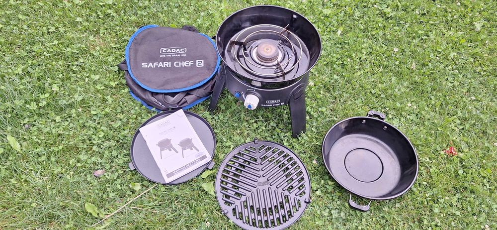 CADAC Safari Chef 2 DELUXE LP 30mbar, Gratar pe gaz pentru camping, rulote, autorulote