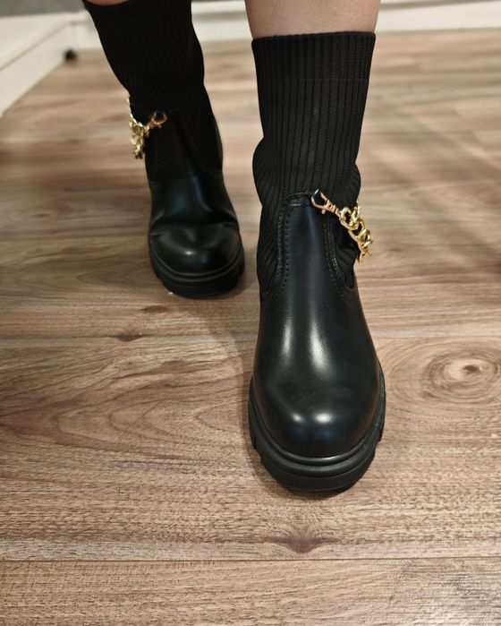 Cizme ghete gold chains 37