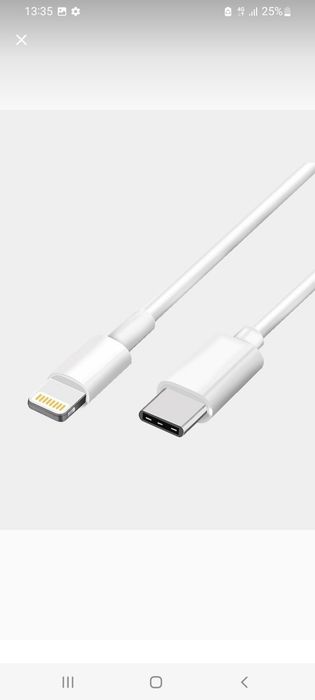 Kabel iPhone 5, 6, 7, 8, Χ, 11, 12, 13, 14, iPad uchun, lightning-TYPE