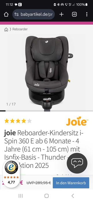 Scaun auto copii Joie i-Spin 360°E isofix