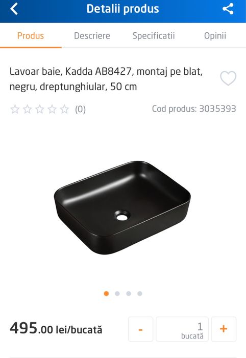 Chuiveta baie negru mat