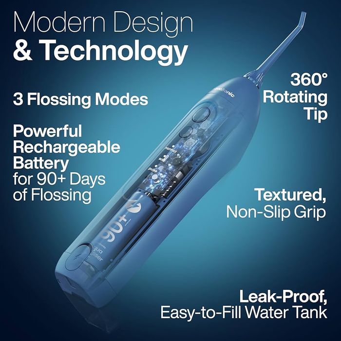 AquaSonic Icon Water Flosser (Navy - to’q ko’k rang)