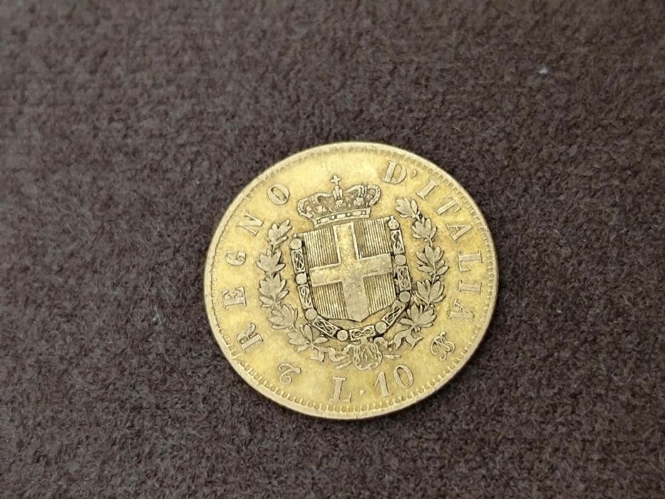 10 златни лири Крал Виктор Емануил II