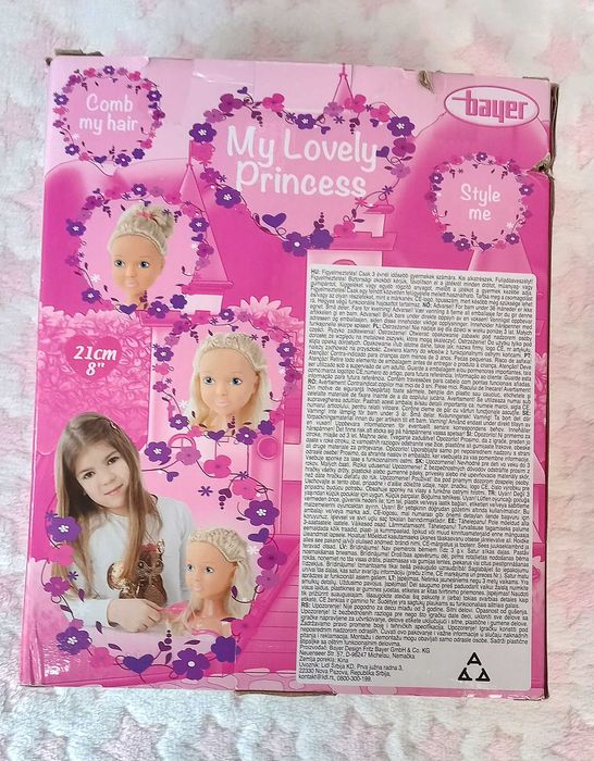 Păpușă - cap pentru coafat  Bayer - My Lovely Princess, 21 cm