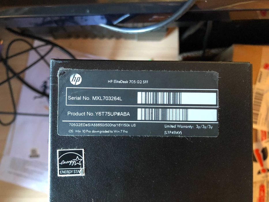 HP EliteDesk 705 G2 SFF,AMD PRO A8 8650B 3200MHz 8MB,16GB Ram,NO hard