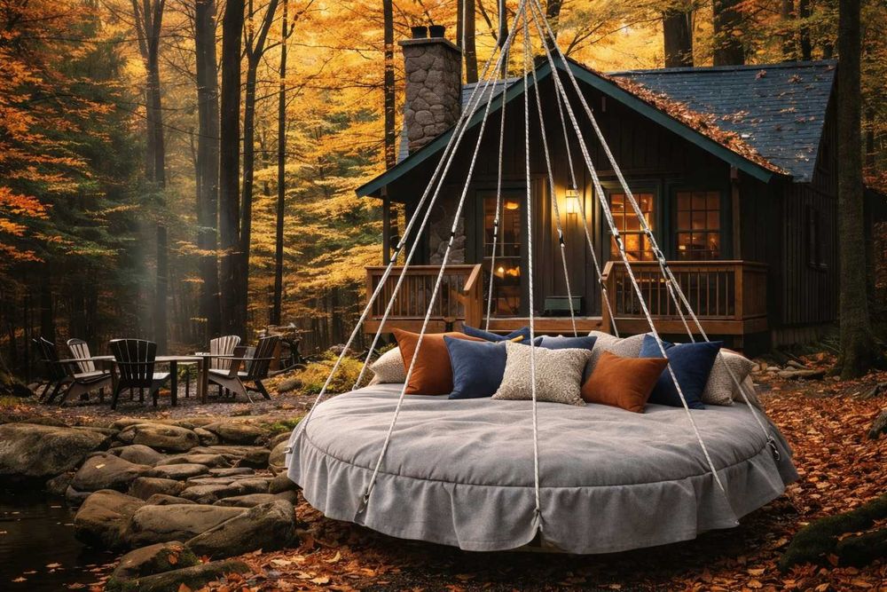 Висяща кръгла платформа за релакс