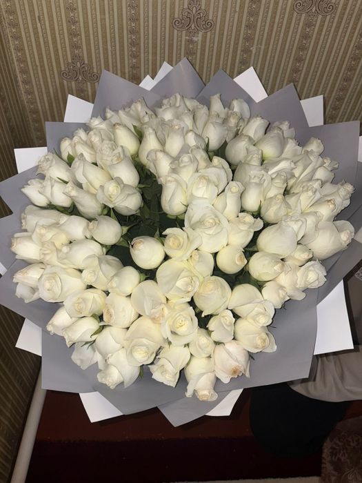 Белый роза 101 шт Шымкент