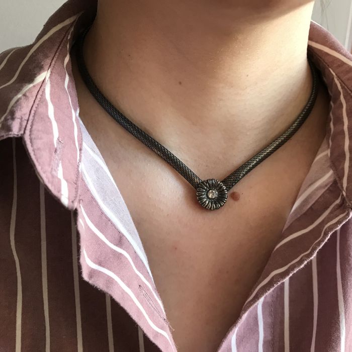 Colier vintage din argint masiv 925