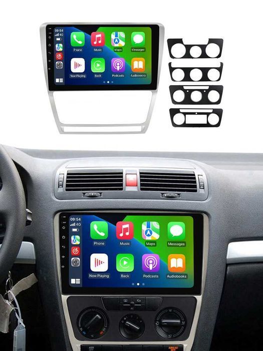 Navigatie Android 14 SKODA OCTAVIA 2  1/8 Gb Waze CarPlay + CAMERA