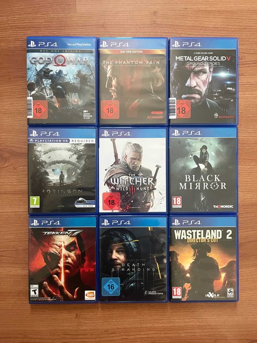 PlayStation 4 игри – God of War, The Witcher 3, Metal Gear Solid V + още | 13€ / брой