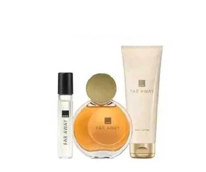 Set 3 prod. Far Away Original:Parfum 50ml, Lot.corp 125ml&Miniparfum 10ml-Avon