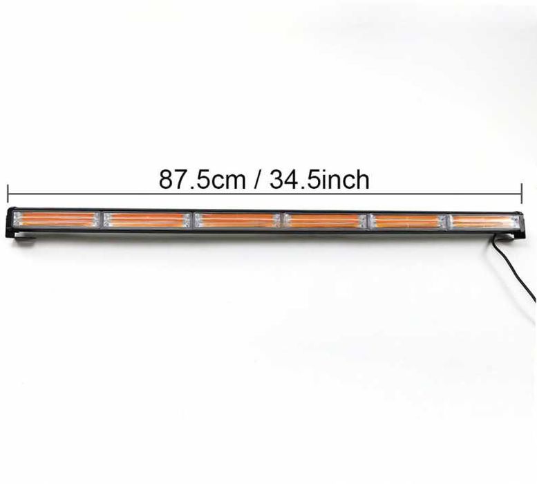 90 см LED аварийна блиц маяк лампа – 12V/24V, 9 режима за пътна помощ