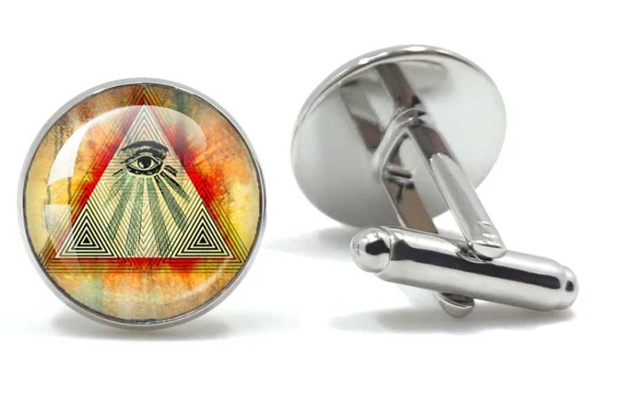 Копчета за Ръкавели Масонски Тамплиер Freemasons Illuminati Cufflinks