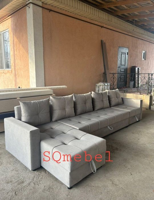 Диван новый 4 метр раскладной | Диван раскладной серый с ящиками новый