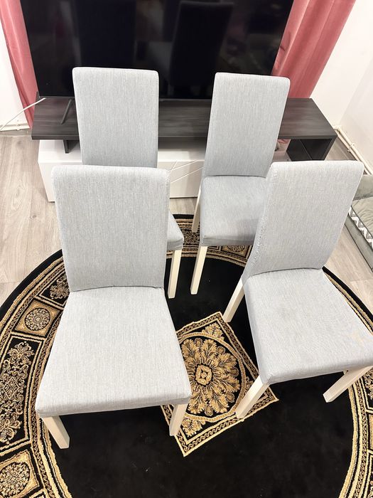 Set masa alba si 4 scaune