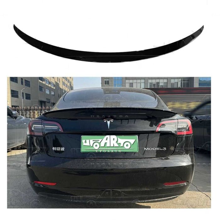 Eleron Lip Codita Portbagaj cu Tesla Model 3 (2017-up) Negru Lucios