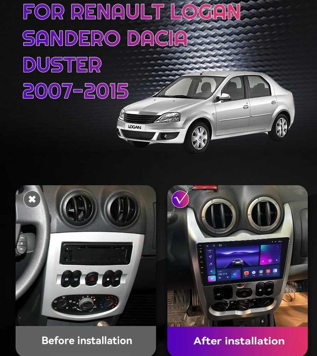 Мултимедия за Dacia Logan Навигация Android Renault Logan DACIA плеър