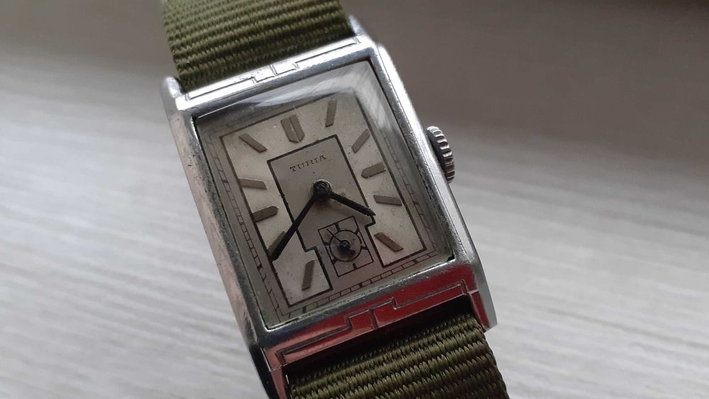 Turia tank swiss made art deco 1920 ceas mecanic vintage functional