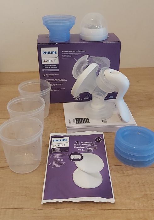 Pompa de san manuala cu recipiente nefolosite de stocare Philips Avent, SCF430/13, stare excelenta