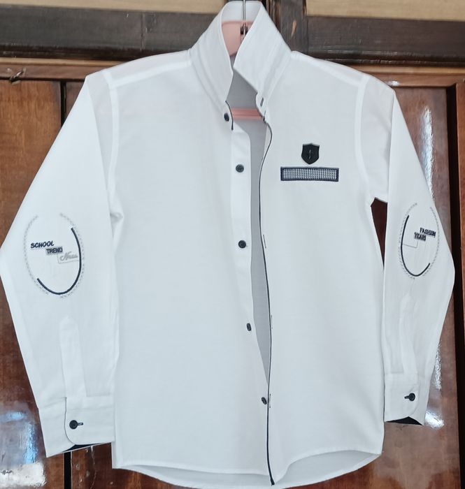 Официална бяла риза за момче