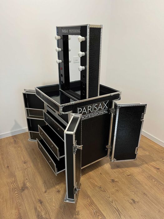 Statie profesionala PARISAX make-up & hair cu 2 posturi de lucru.