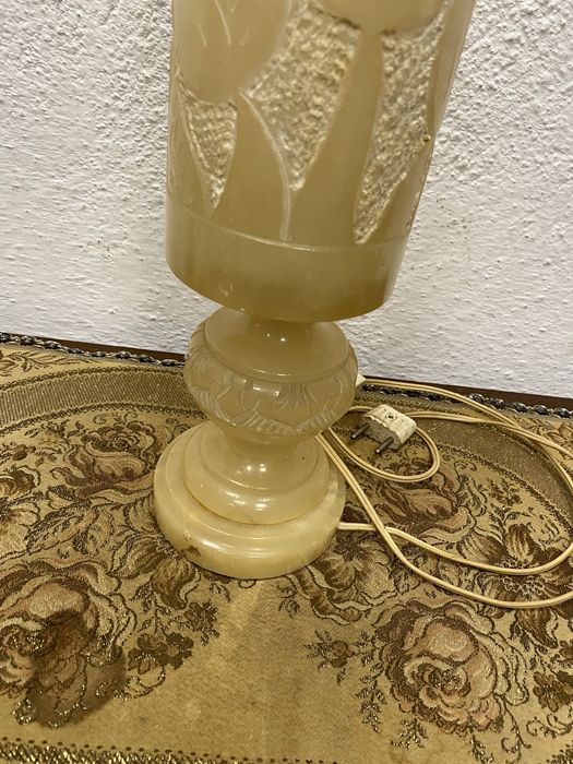 Ониксова настолна лампа Италия 1970 ръчна украса