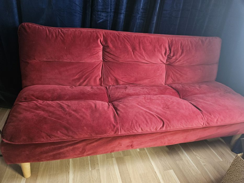 Vand canapea catifea rosu - visiniu