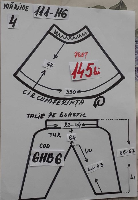 Costum Ghiocel pentru copii 4-5-6 ani si 7-8 ani,165 lei