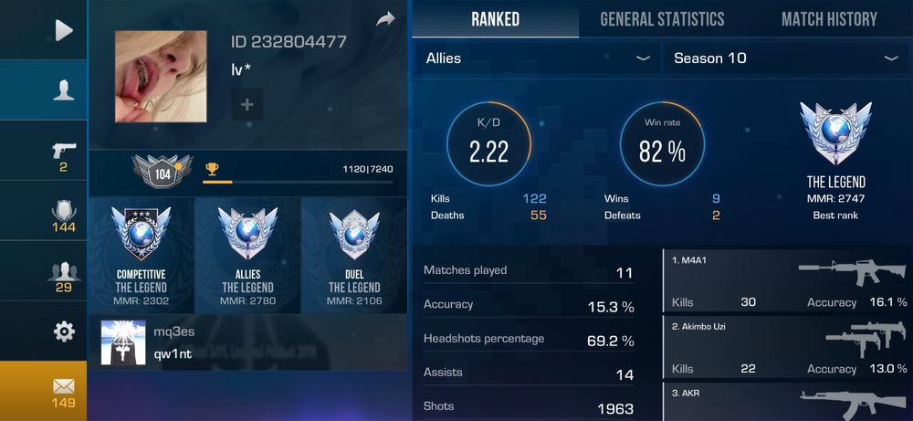 Продам аккаунт в Standoff 2