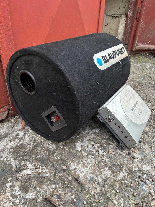 Set Subwoofer + Amplificator Blaupunkt + Cabluri