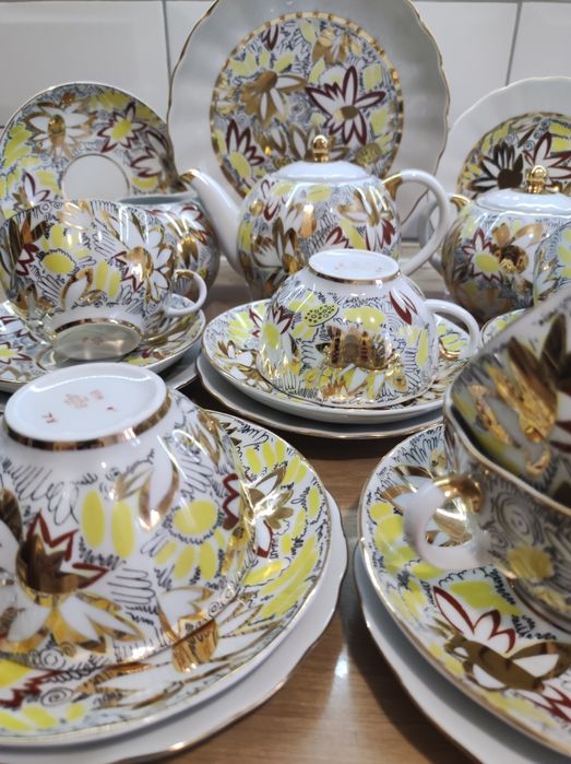 Чайный сервиз ЛФЗ "Золотые ромашки"