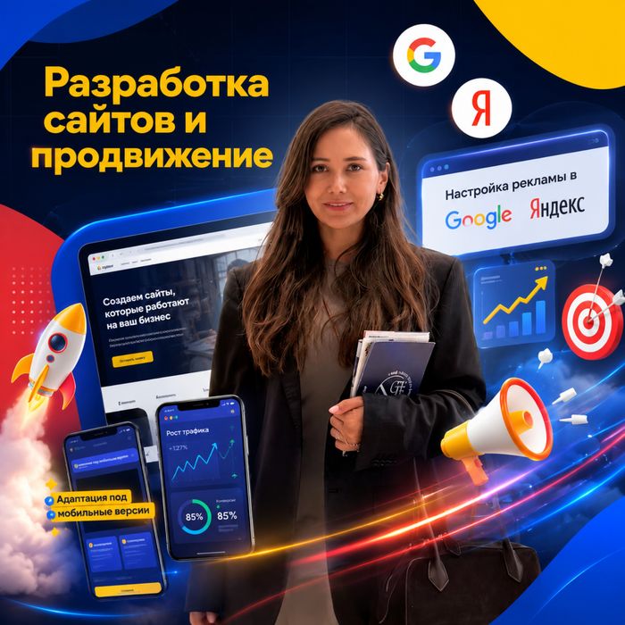 Создание сайта, контекстная реклама в Google