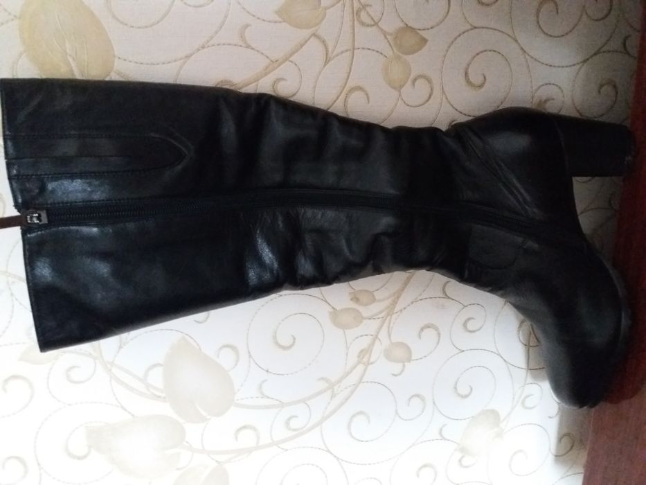 Сапоги женские кожа