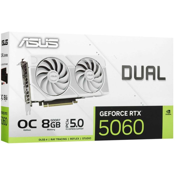 ; Видеокарта ASUS DUAL RTX5060 8GB WHITE OC