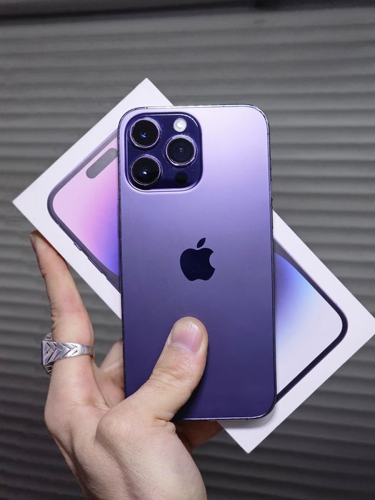 Apple iPhone 14 pro max 256gb 100% iOS 17.5.1  Orig LCD  DEER PURPLE