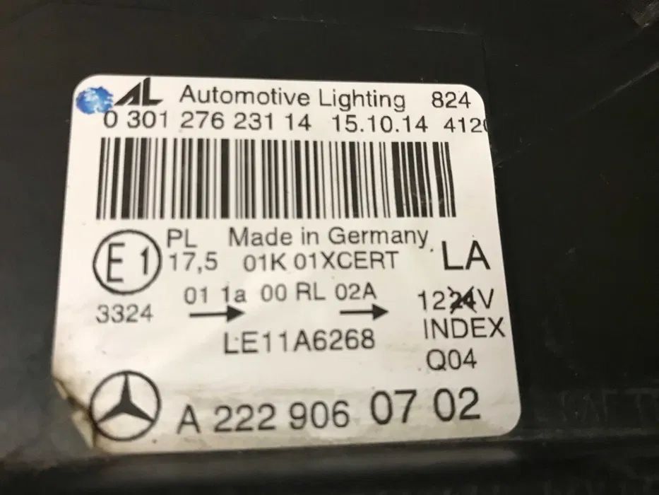 Фара w222 mercedes s63