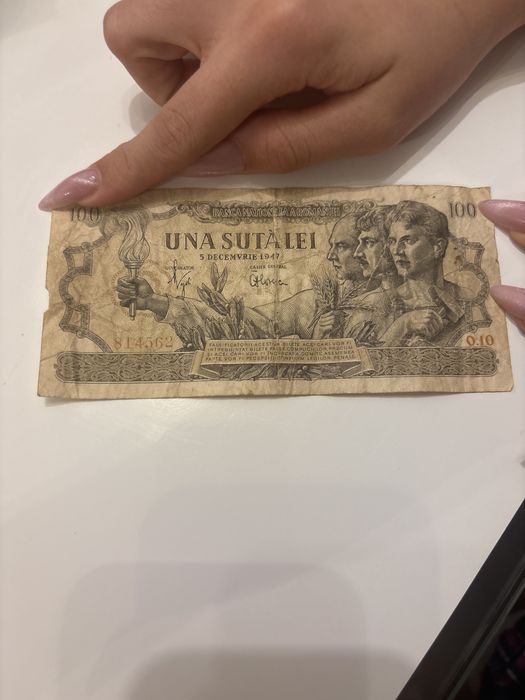 Bancnota RARA o suta de lei din 1947