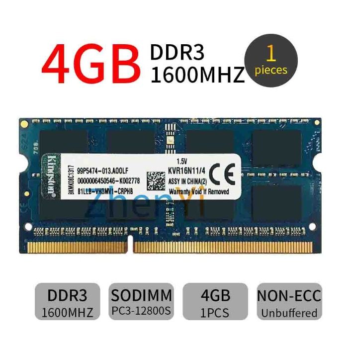 Rami laptop ddr3 4gb 1600mhz
