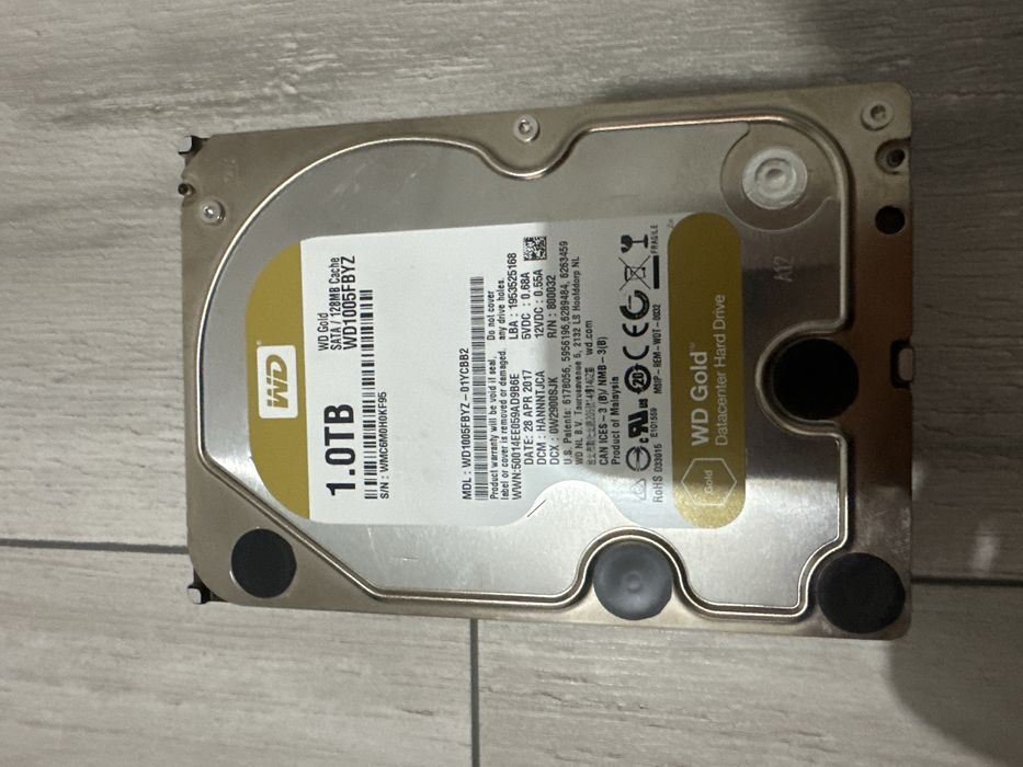 Hard disk 1TB wd gold
