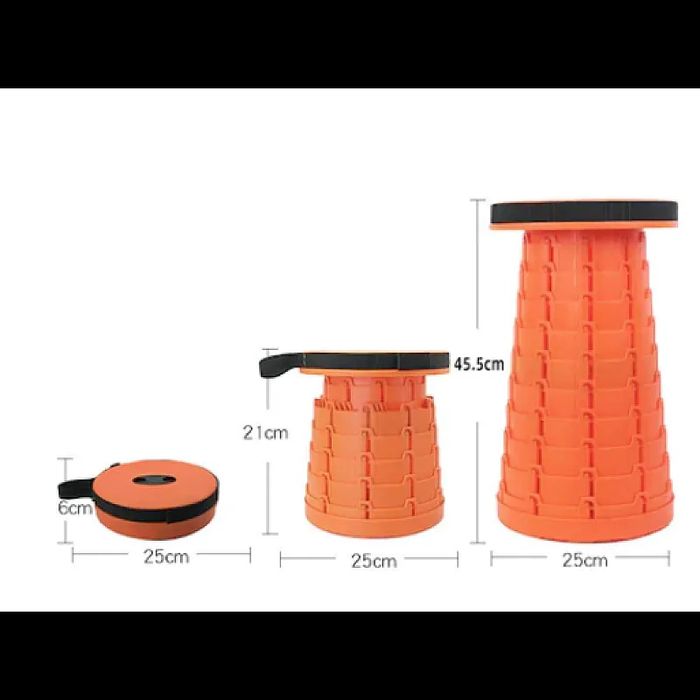 Scaun retractabil cu pliere telescopica pentru camping