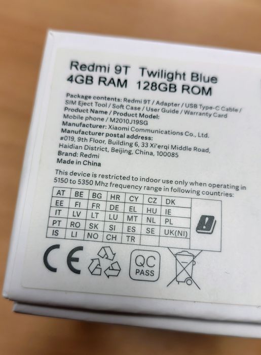 Телефон Redmi 9T 4/128 Гб (Редми 9T)