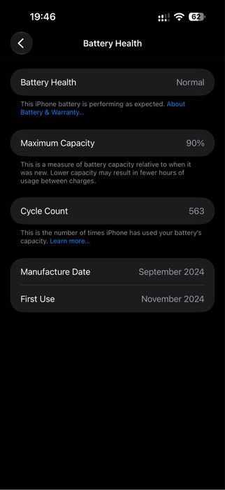 Iphone 16 Pro Max 256 GB 90% Battery