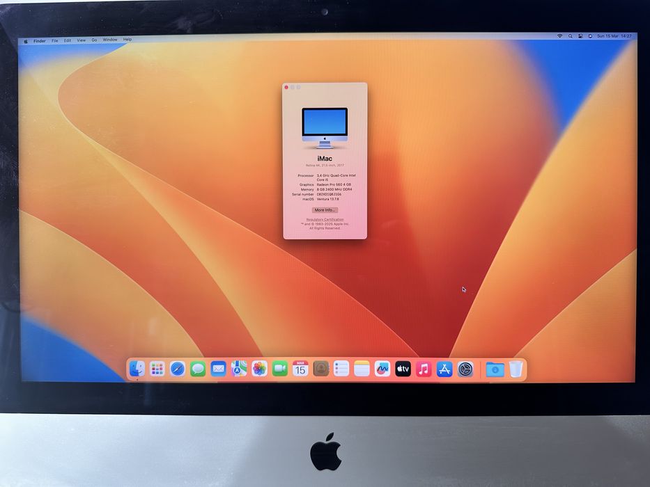 iMac 2017 21.5” Retina 4k