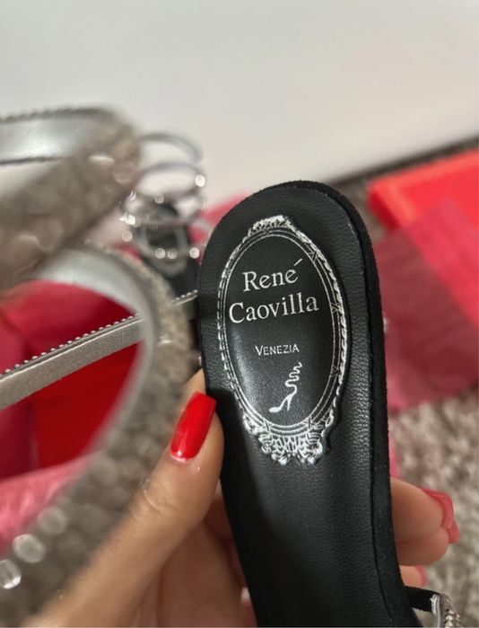 Sandale Rene Caovilla piele naturala 38-39 pe stoc