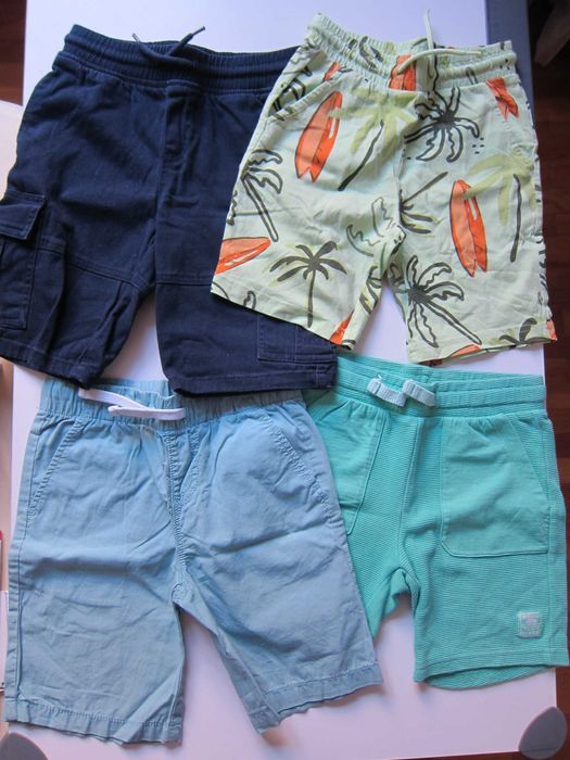 4 x Pantaloni scurti bumbac 100% baiat 6-8 ani / 122cm