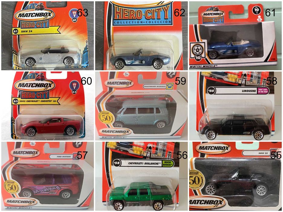 Метални колички Мачбокс Matchbox от различни години в мащаб 1:64 Част1